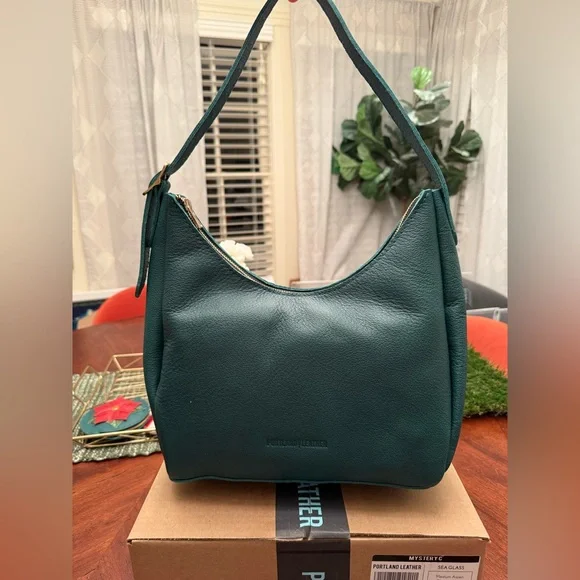 Seaglass Medium Aspen Shoulder Bag Portland Leather Goods - Picture 2 of 4